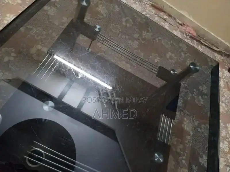 Modern Glass Coffee Table with Square Top and Simple Design