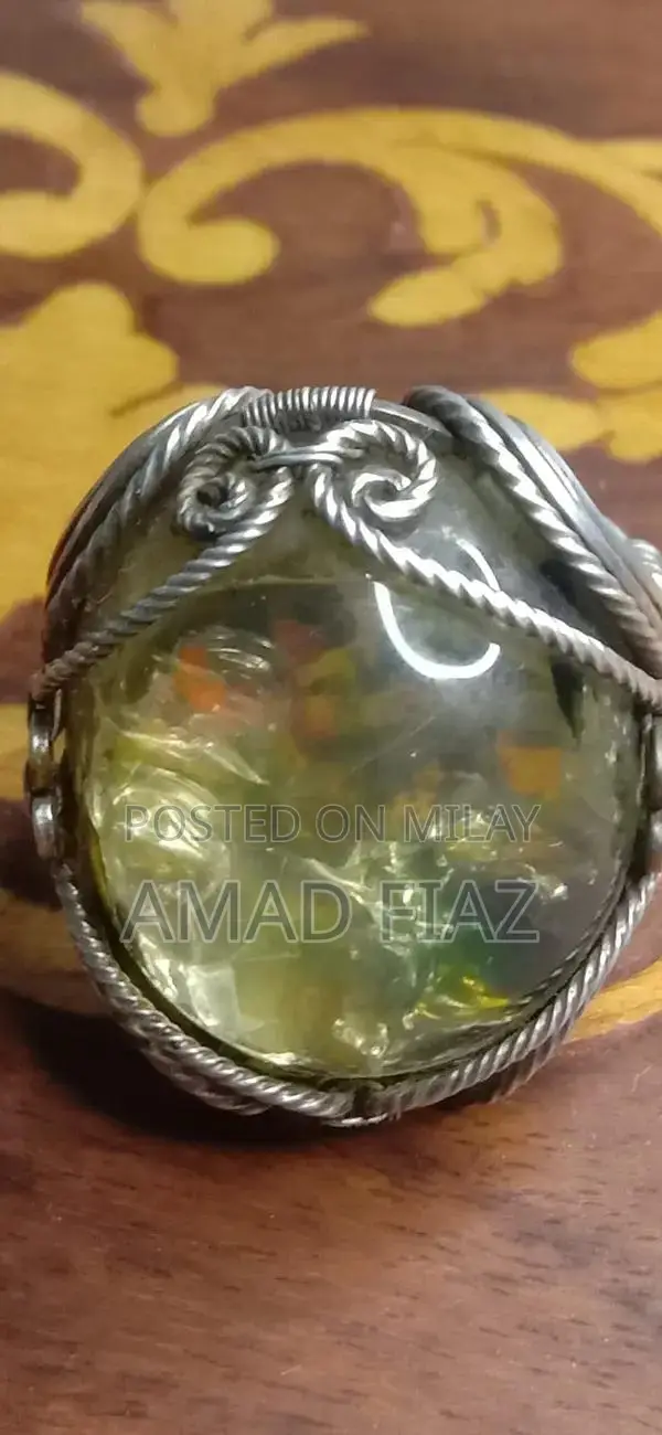 100-Year Ethiopian Transparent Opal Antique Ring