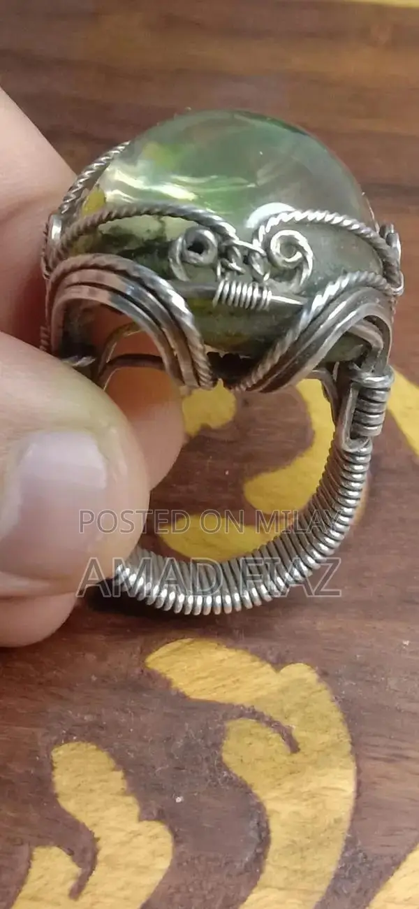 100-Year Ethiopian Transparent Opal Antique Ring