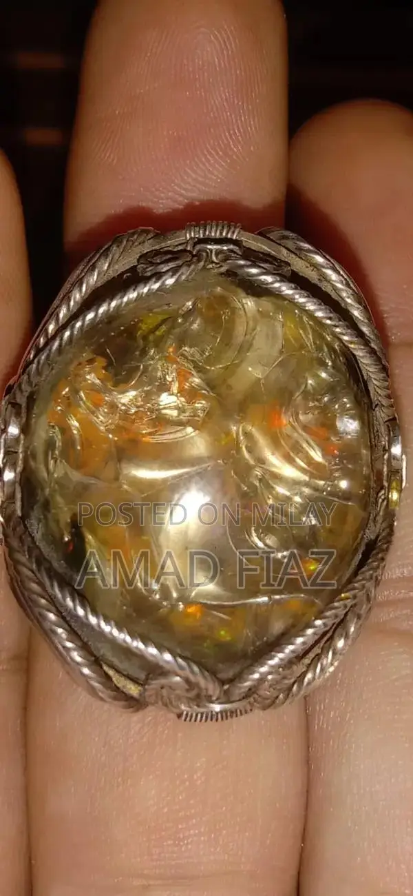 100-Year Ethiopian Transparent Opal Antique Ring