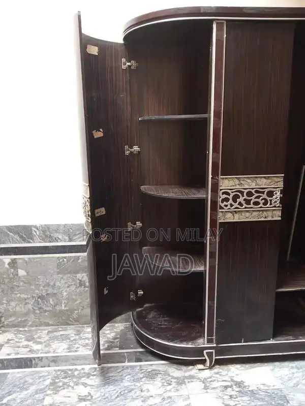 French Imported 4-Door Wooden Armoire Wardrobe