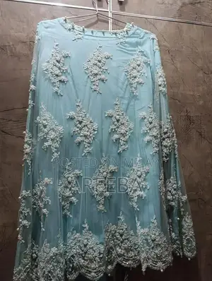 Sky Blue Men's Casual Shirt with Plain Trouser Set