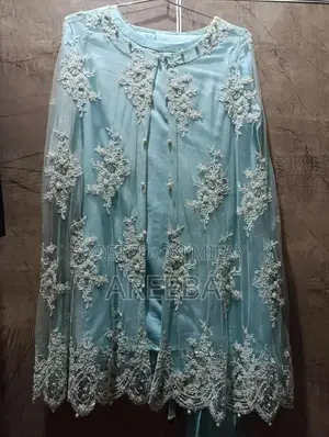 Sky Blue Men's Casual Shirt with Plain Trouser Set