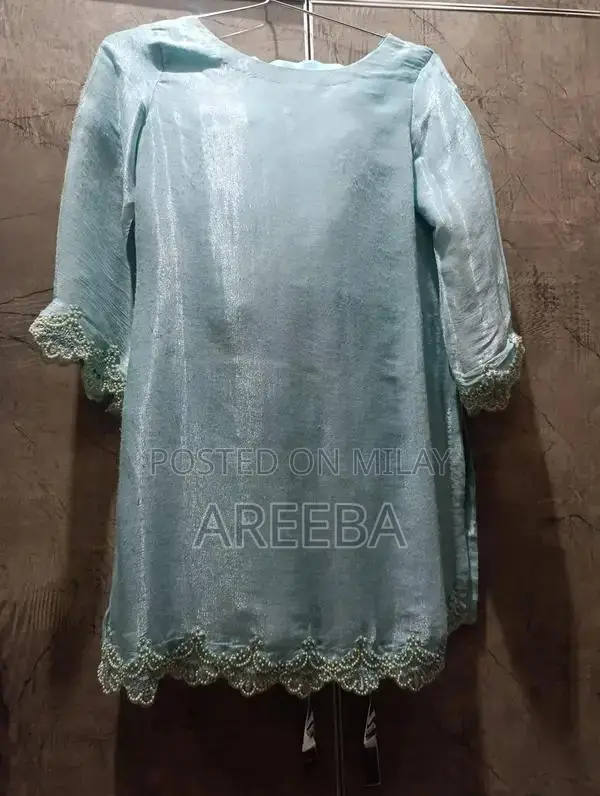 Sky Blue Men's Casual Shirt with Plain Trouser Set