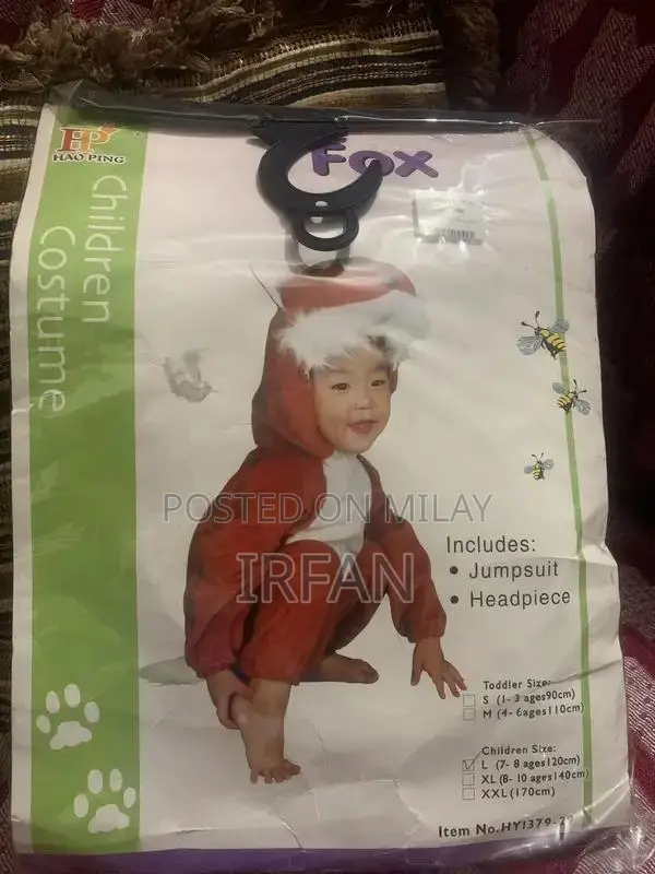 Children's Fox Animal Costume Halloween Cosplay Outfit