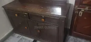 Wooden Dressing Table with Mirror - Minor Repairs Needed