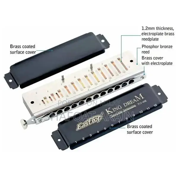 EASTTOP Professional Chromatic Harmonica 48-Key Mouth Organ