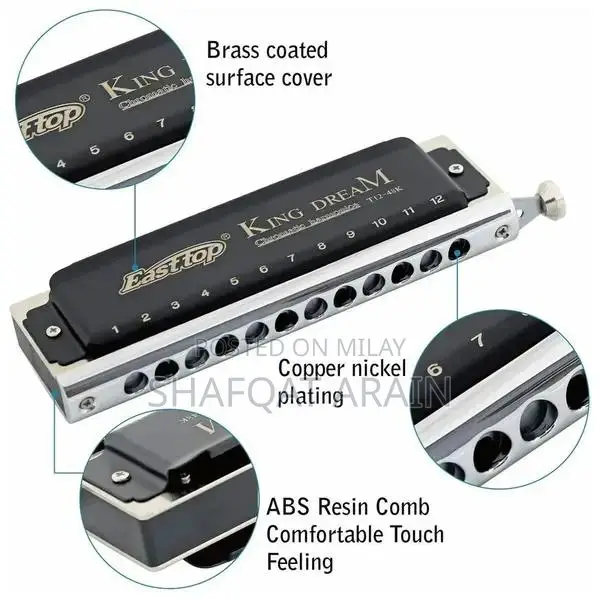 EASTTOP Professional Chromatic Harmonica 48-Key Mouth Organ