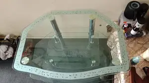 Modern Glass and Aluminum TV Stand for Gaming and Entertainment