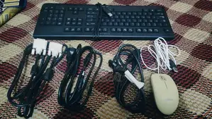 24-Inch Computer Monitor Full Setup with Keyboard and Mouse