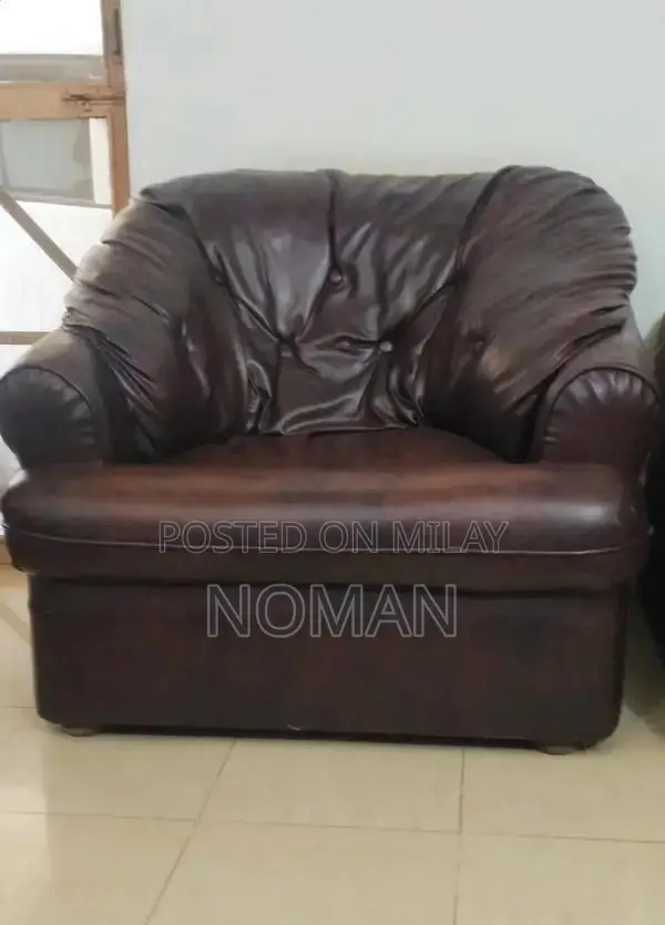 Seven Seater Leather Look Sofa