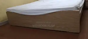 Double Bed Frame with Foam Mattress and Side Tables