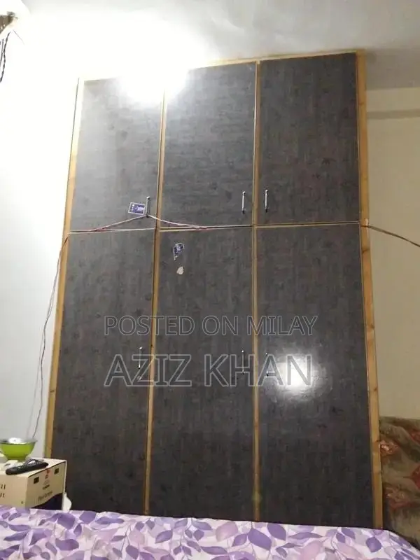 3-Door Wooden Almari/Wardrobe - Gently Used Storage Furniture