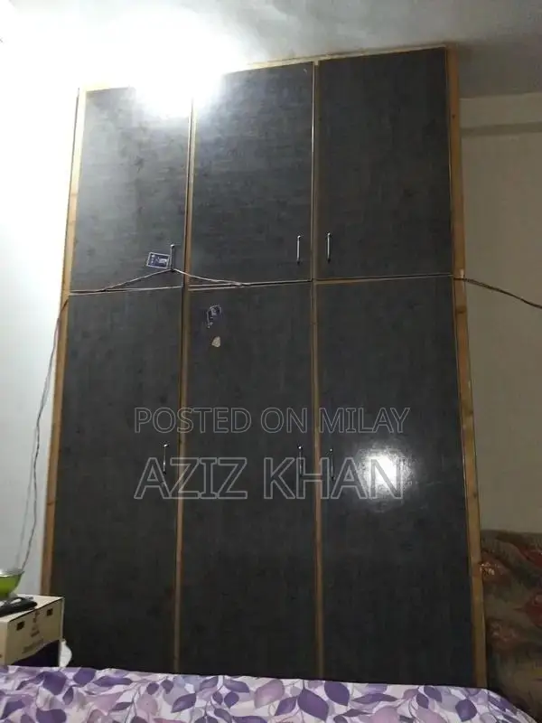 3-Door Wooden Almari/Wardrobe - Gently Used Storage Furniture