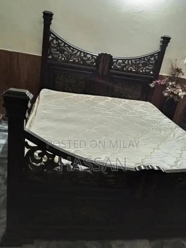 Spacious King Size Bed with Matching Side Tables