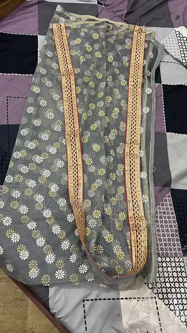 Grey Blue Lehanga Shirt Dupatta Traditional Ethnic Wear
