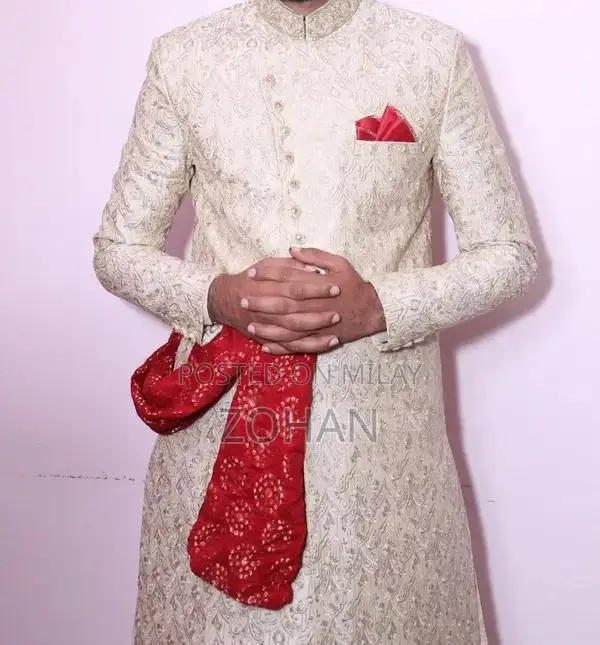 Large Traditional Groom Sherwani - Lightly Worn Wedding Attire