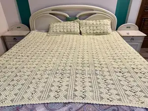 Handmade Crochet Qureshia Bed Sheet - Soft and Pure Textile