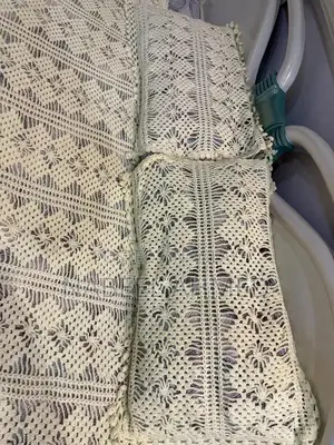 Handmade Crochet Qureshia Bed Sheet - Soft and Pure Textile