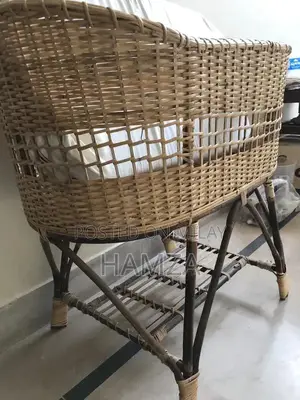 Handmade Wooden Baby Cot with Included Mattress