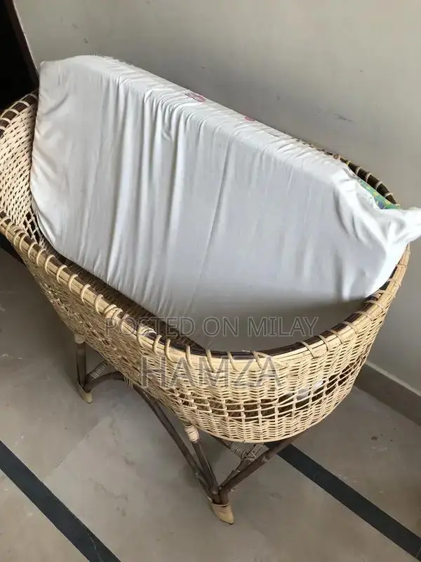 Handmade Wooden Baby Cot with Included Mattress