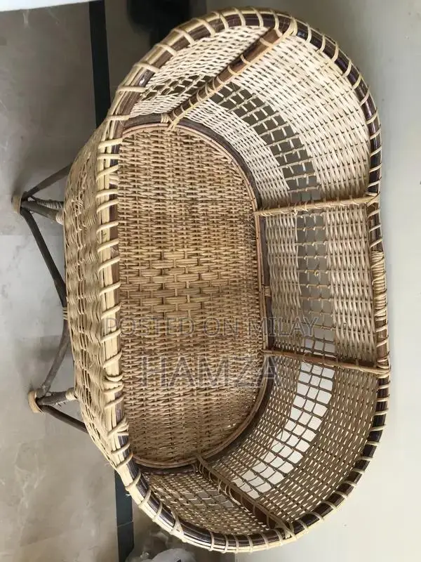 Handmade Wooden Baby Cot with Included Mattress