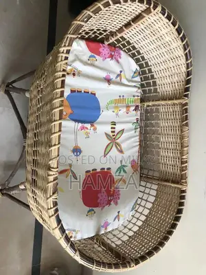 Handmade Wooden Baby Cot with Included Mattress