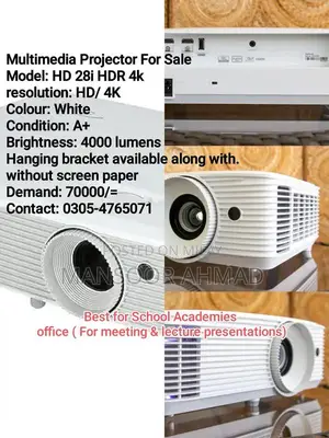 HP Core i3 Laptop with Color Printer and Multimedia Projector