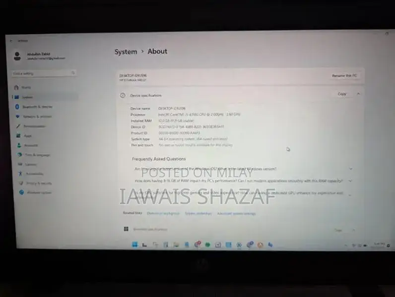 HP Elitebook 840 G1 Laptop Core i5 4th Gen