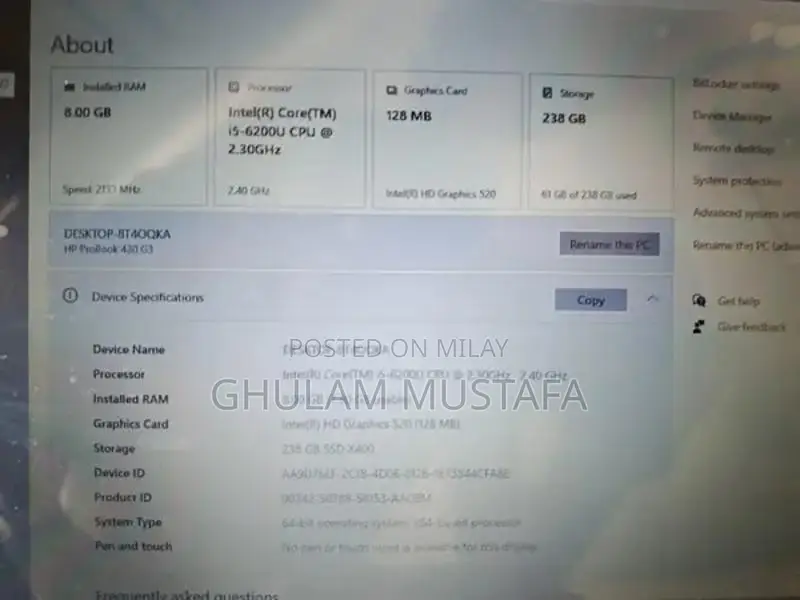 HP ProBook 430 G3 Business Laptop with 8GB RAM