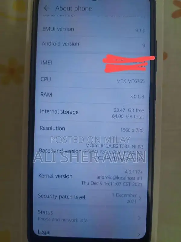 Huawei Y6s Smartphone - 3/64GB Orchid Blue Edition