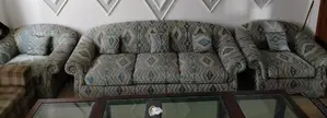 Photo - Plush Three-Piece Sofa Set in Excellent Condition