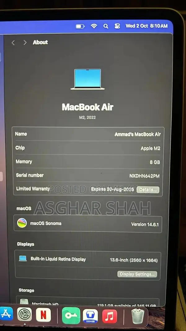 Apple MacBook Air M2 13.6-inch Laptop - Powerful Ultraportable Compute