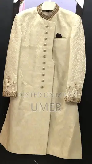 Elegant Shewani Wedding Dress with Khusa and Turban