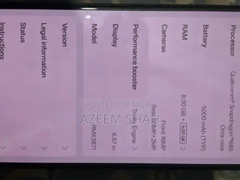 Realme 12 Smartphone - 8GB RAM, 256GB Storage, PTA Approved