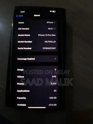 Apple iPhone 13 Pro Max 128GB White Smartphone