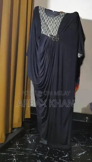 Dark Blue Imported Abaya - Elegant Women's Dress