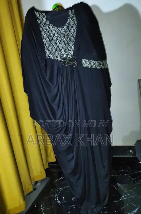 Dark Blue Imported Abaya - Elegant Women's Dress