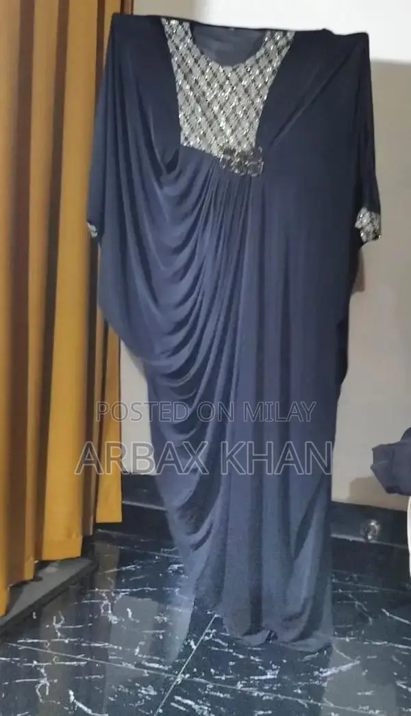 Dark Blue Imported Abaya - Elegant Women's Dress