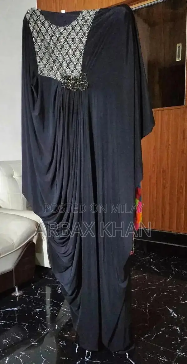 Dark Blue Imported Abaya - Elegant Women's Dress