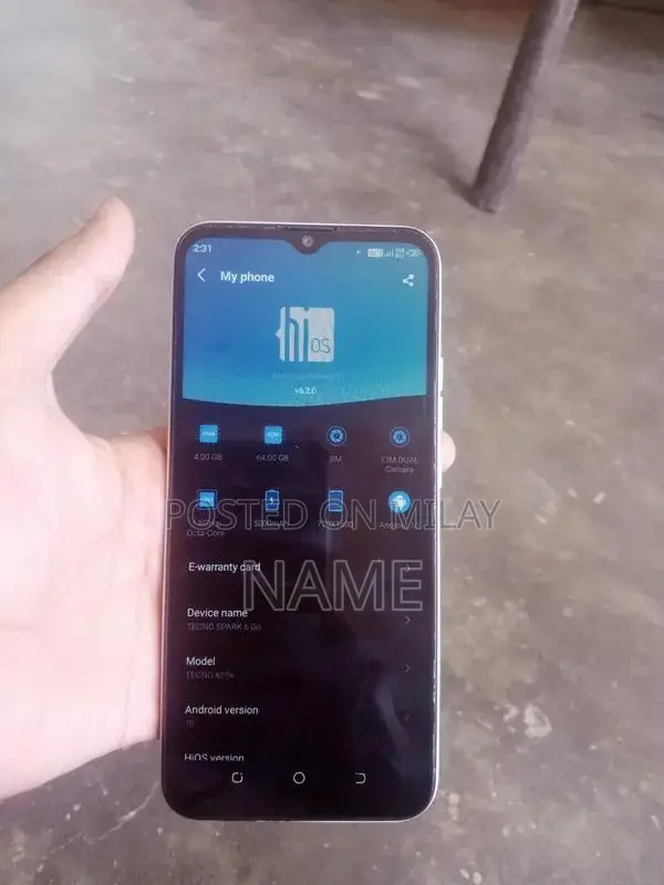 Tecno Spark 6 Go Smartphone - 4GB RAM, 64GB Storage