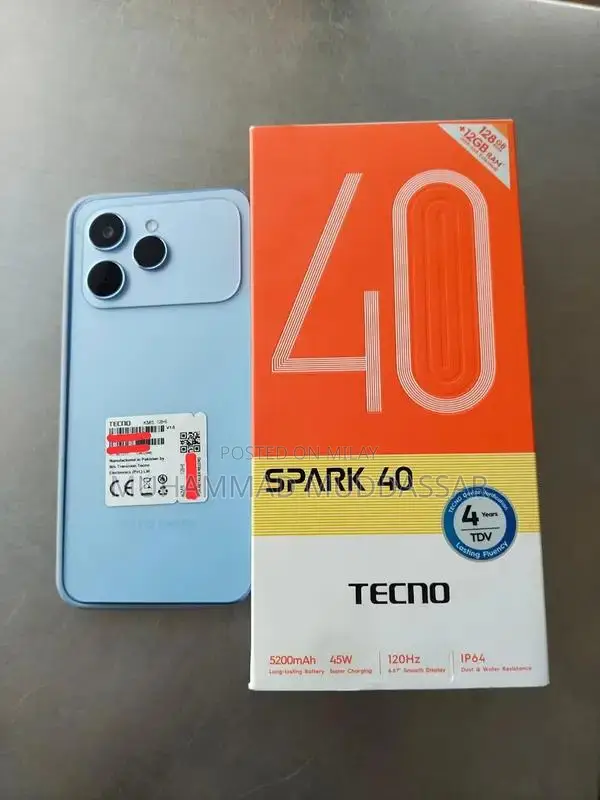 Tecno Spark 40 Smartphone - Pristine Condition with Advanced Features