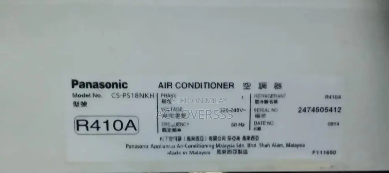 Panasonic 1.5 Ton Inverter Split AC - Malaysian Manufacture