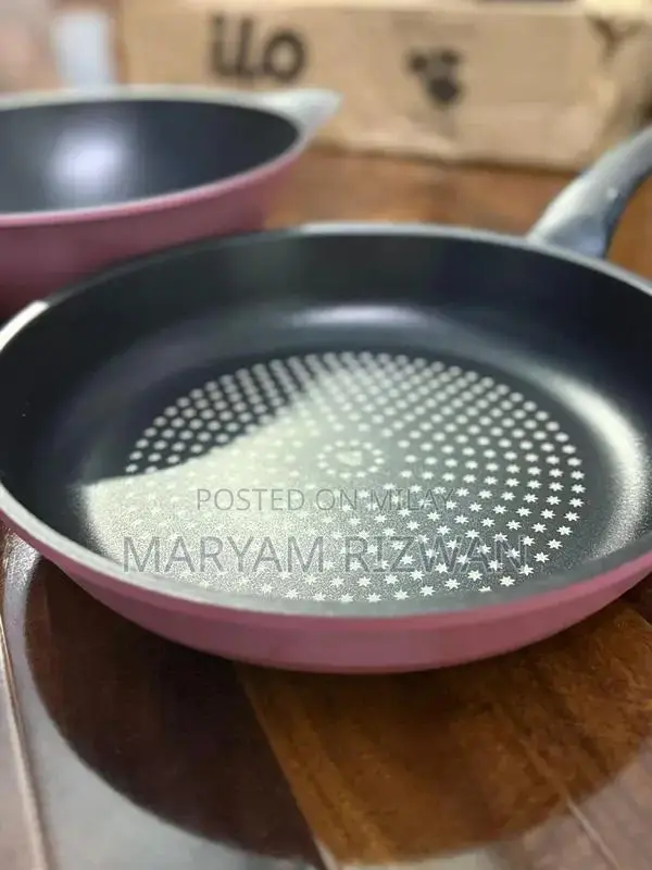 3-Piece Pink Die Cast Non-Stick Cookware Set