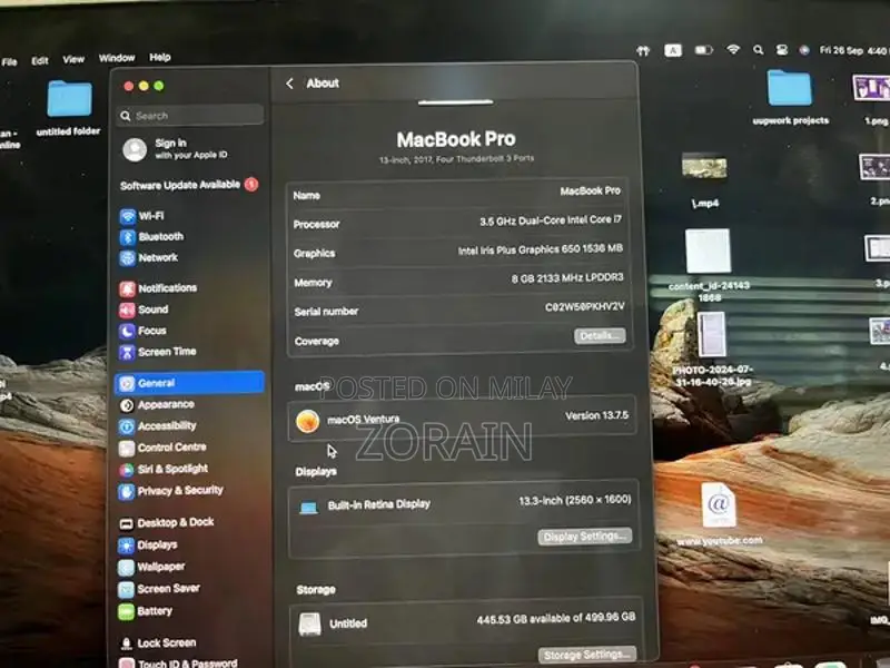 MacBook Pro 13-inch 2017 with 512GB Storage