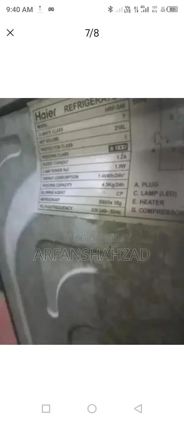 Haier Estar 246 Inverter Refrigerator - Low Usage