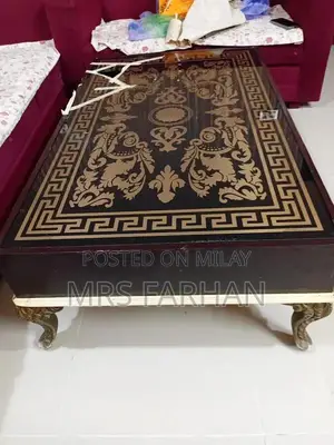 Photo - Wooden Table with Damaged Side Mirror