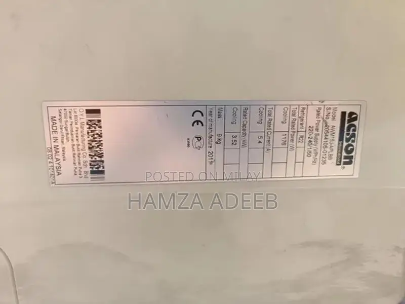 Acson 1 Ton Split Air Conditioner with Remote and Installation Kit