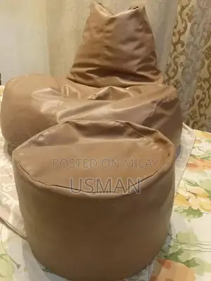 Leather Bean Bag Set Furniture Seating