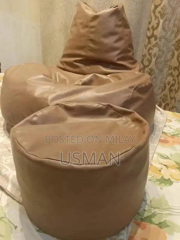 Leather Bean Bag Set Furniture Seating